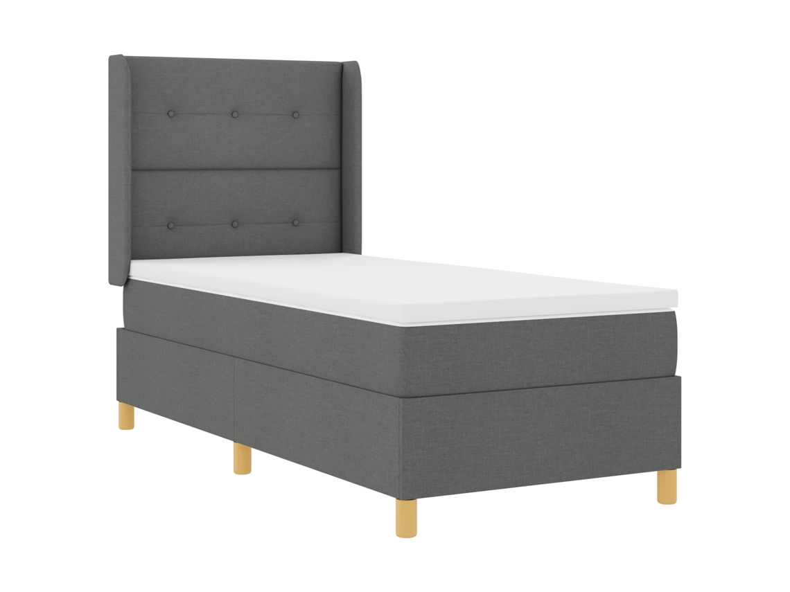 Colchão Pocket Spring Cinza Escuro Vidaxl Cinzento Tecido (100x200 Cm)