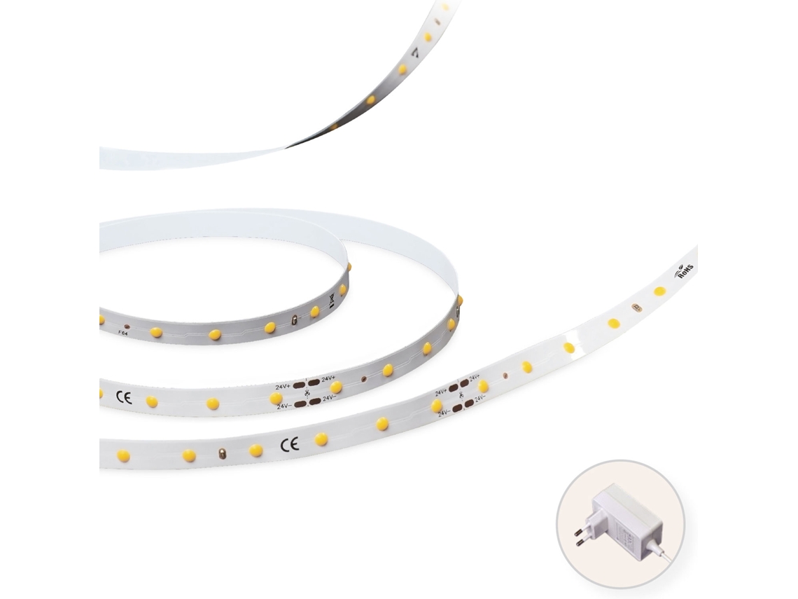 Fita Led, 3000k, Ip20, 5 M, Para Decoração De Móveis, Televisão, Prateleiras E Ambientes Internos