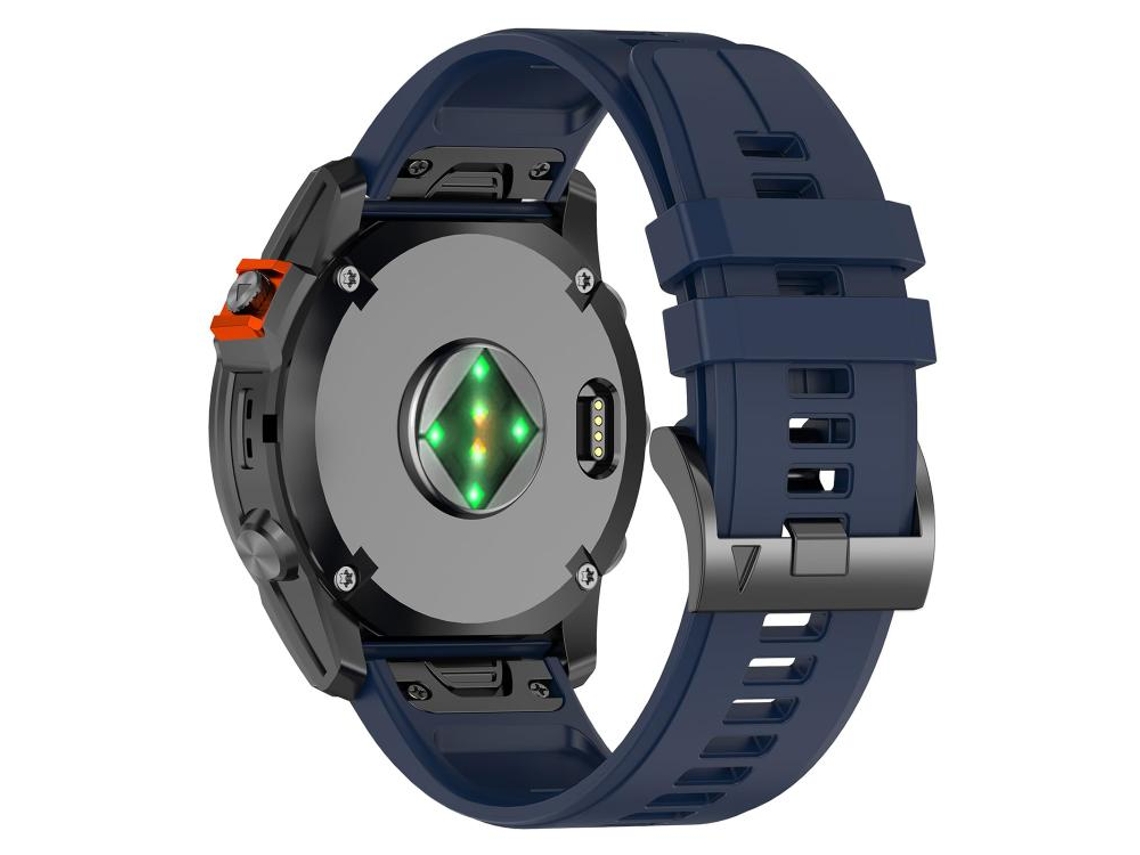 Bracelete para Garmin XIAOMOYU em Silicone liberação rápida com fivela de aço preta azul escuro (26mm)