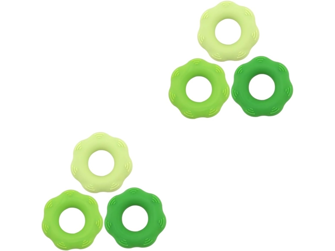 Besportble Conjunto De 6 Anéis Silicone Para Exercícios Manuais Com Diferentes Níveis Resistência Reabilitação E