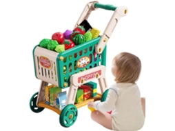 Carrinho De Compras Infantil Carrinho De Compras De Brinquedo E Acessórios De Cozinha Presente I Vayotoy