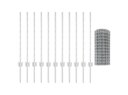 Conjunto 1 Barreira Externa Vidaxl Prateado Aço (25 X 0,8 M)
