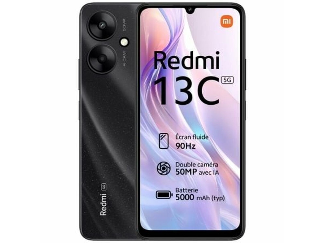 Smartphone XIAOMI Redmi 13C (Preto - 4 GB RAM - Tomada EU - 128 GB - 6,74")
