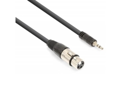 Cabo Xlr Fêmea Jack 3,5Mm Macho Stéreo 50Cm Vonyx