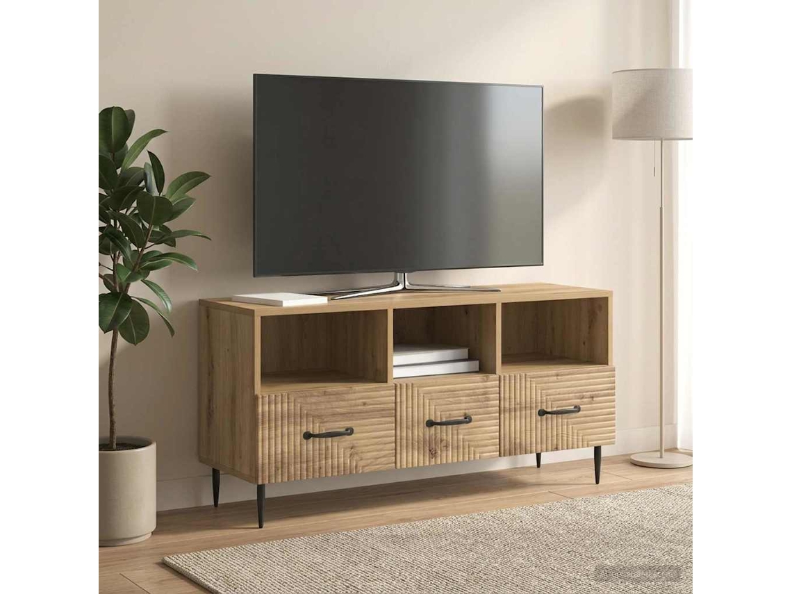 Vidaxl Gabinete para Tv Carvalho Arttisan 102 X 34,5 X 50 Cm