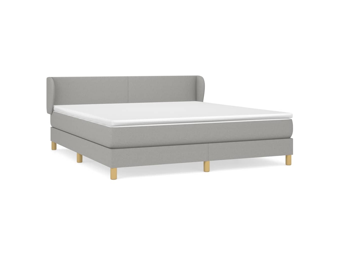 Box Spring Bed, Box Spring Beds Vidaxl Cinzeto Tecido (180 X 200 Cm)
