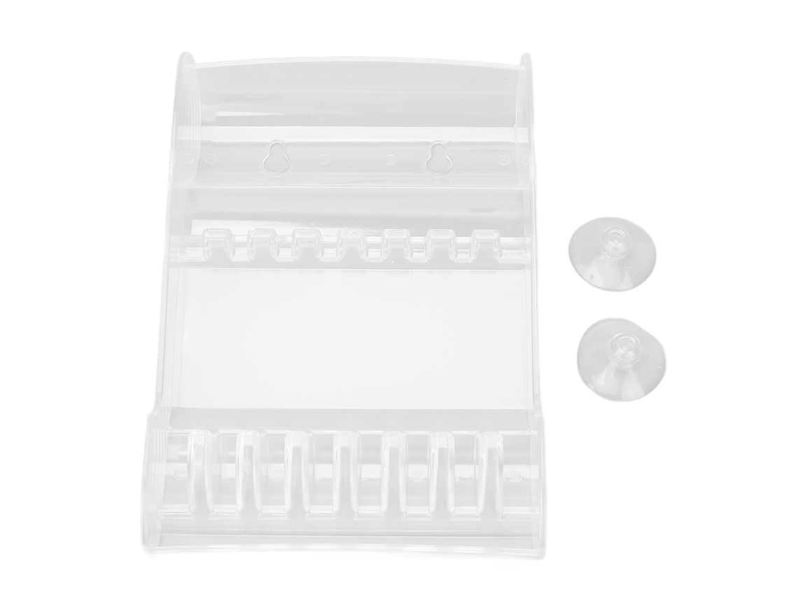 Suporte De Armazenamento Para Tesouras De Salão De Beleza Profissional Com 6 Compartimentos E Ventosas Fortes