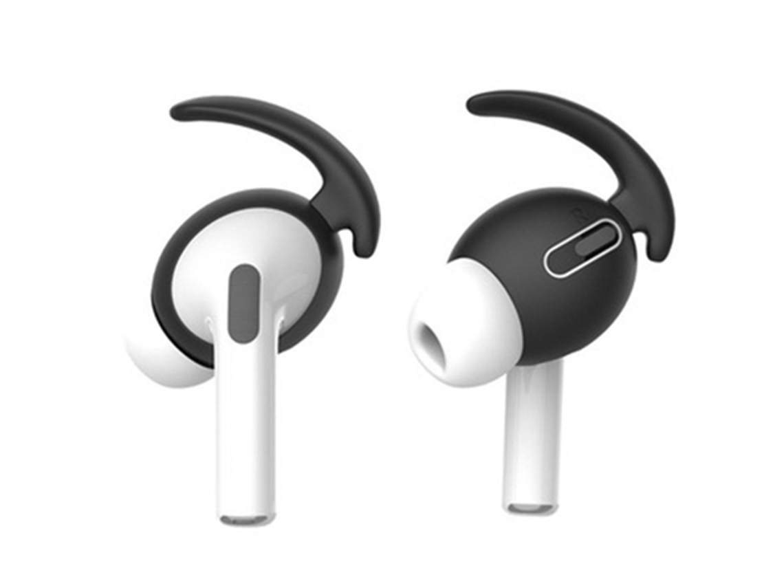 Suporte Zruxe Para Airpods Pro 2 Ganchos De Silicone Antiderrapantes (fixação Precisa, Desporto Preto)