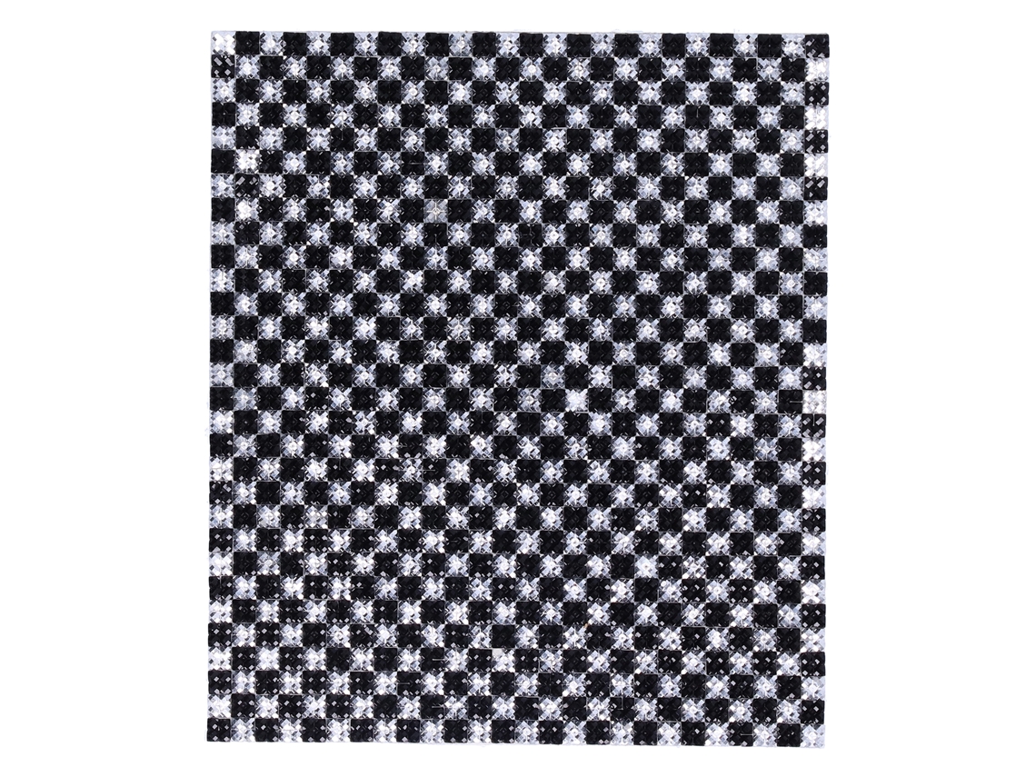 Mali papel de Parede Mosaico Autoadesivo para Casinha de Bonecas 1:12 Acessório Decoração Preto Branco