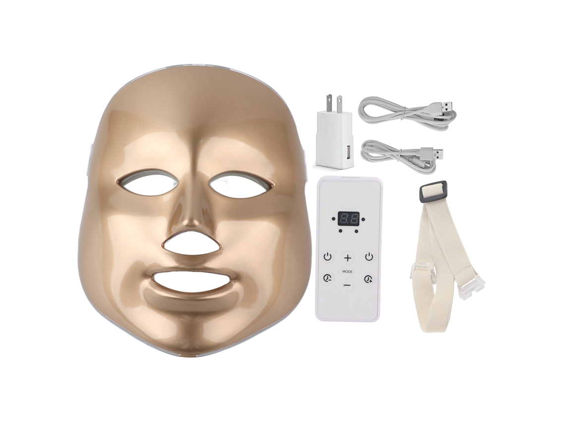 Máscara Led Terapia Fotônica 7 Cores Rejuvenescimento Pele Remoção Acne