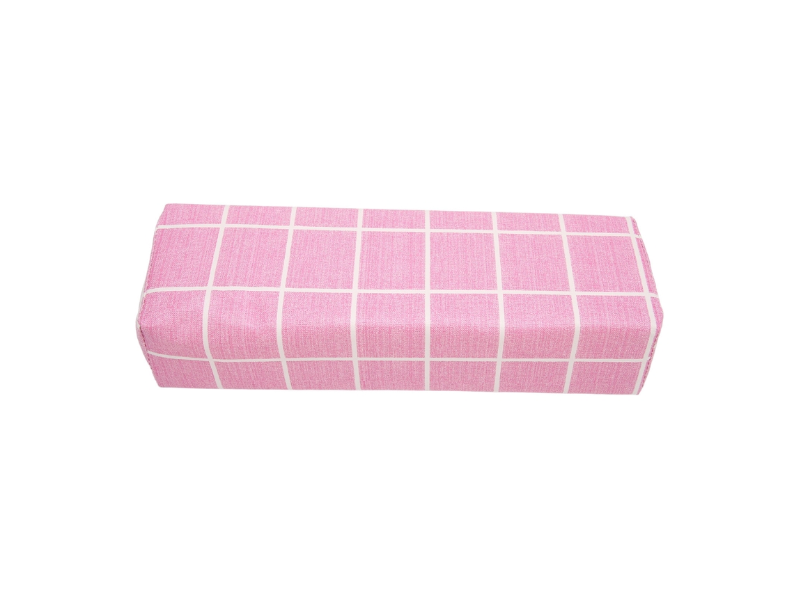 Almofada retangular macia de PU para manicure, apoio de mãos para salão e uso doméstico, acessório para unhas.