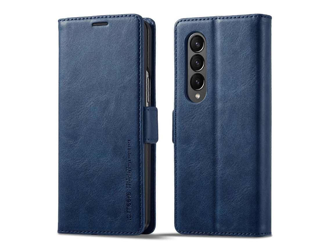 Capa De Couro Antirroubo Com Rfid Para Samsung Galaxy Z Fold4 5g Lc.imeeke