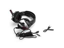 Auriculares para juegos con cable, diadema, luminosos, micrófono, cancelación de ruido, PS4, negro y rojo, S/MARCA