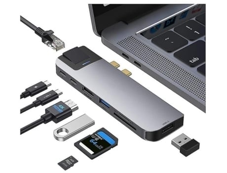 Hub Usb C Adaptador Mac Porta Tipo C Porta Usb 3.0 2.0 Leitura De Cartão Sd Tf Dock Usb C Digitallab