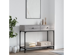 Vidaxl Mesa Consola 100x34,5x75cm Derivados De Madeira Cinzento Sonoma