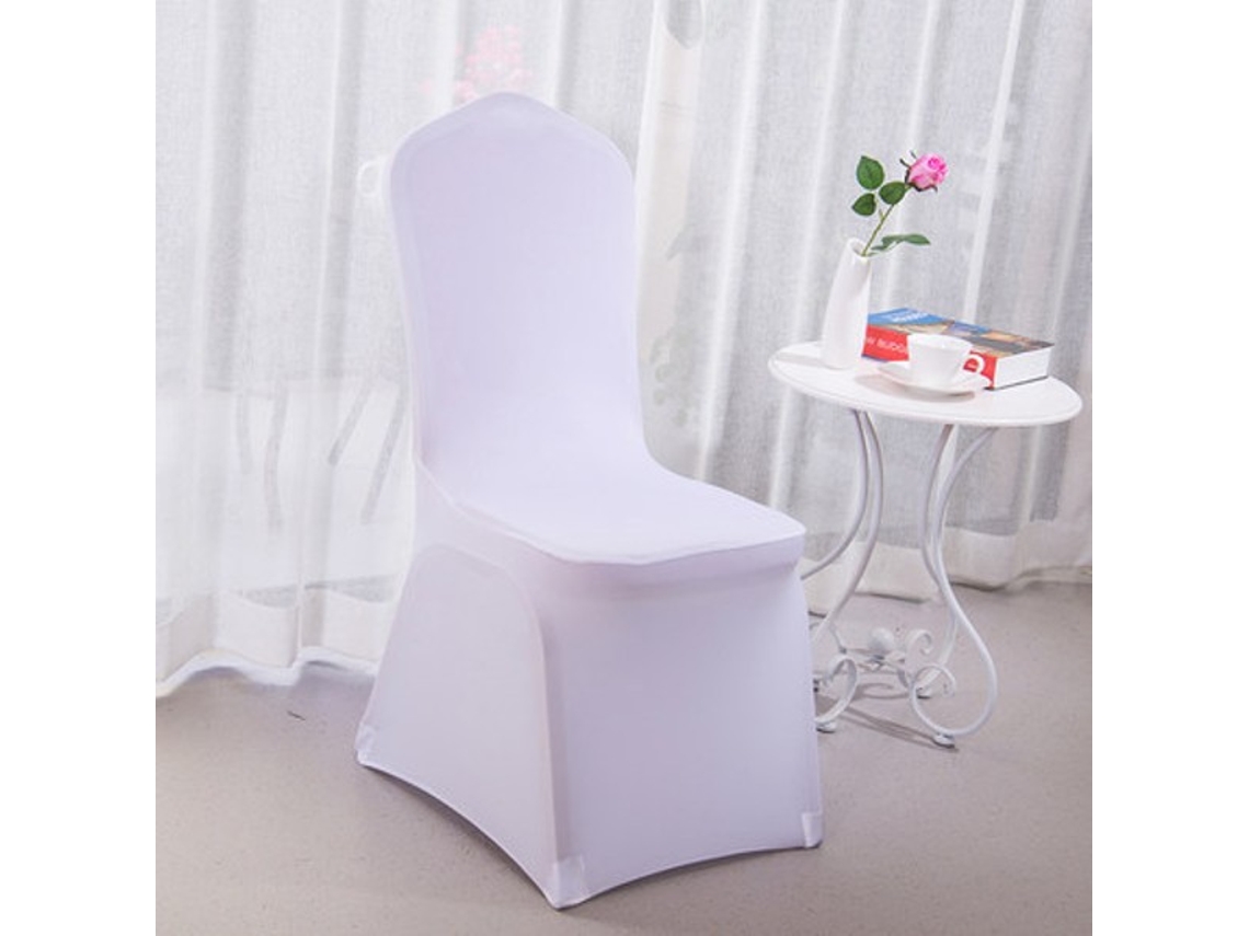 1 Pacote Protetor Removível para Cadeira de Sala de Jantar para Casa Restaurante-Branco Puro EVELTEK 40x90x38CM