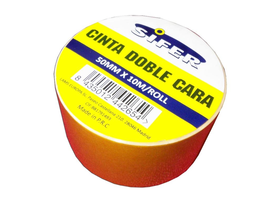 Sifer cinta doble cara pp vainilla 50mm x 10 m/roll ref.3195