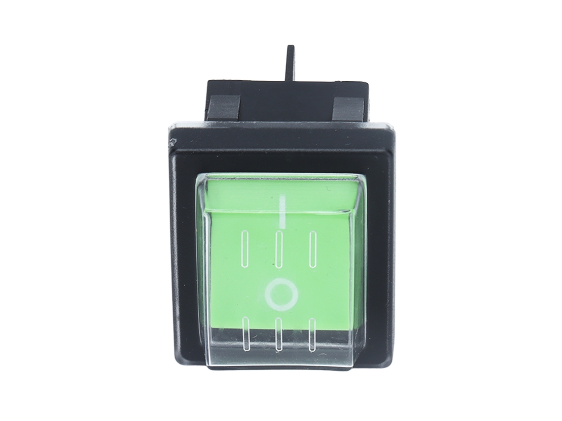 Interruptor De Energia De Resposta Rápida De 4 Pinos: Compacto, Durável E Com Botão Verde Para Instrumentos