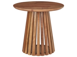 Mesa de centro BELIANI Mesilla de Madeira de acácia Castanho escuro 50x50x48