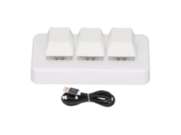Mini teclado mecânico programável RGB de 3 teclas, Usb plug and play, branco, Osu | S/MARCA