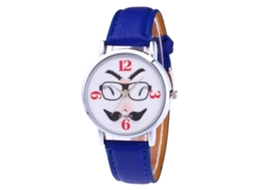 Relógio de casal Zhoulianfa Quartz com pulseira de couro PU (azul)