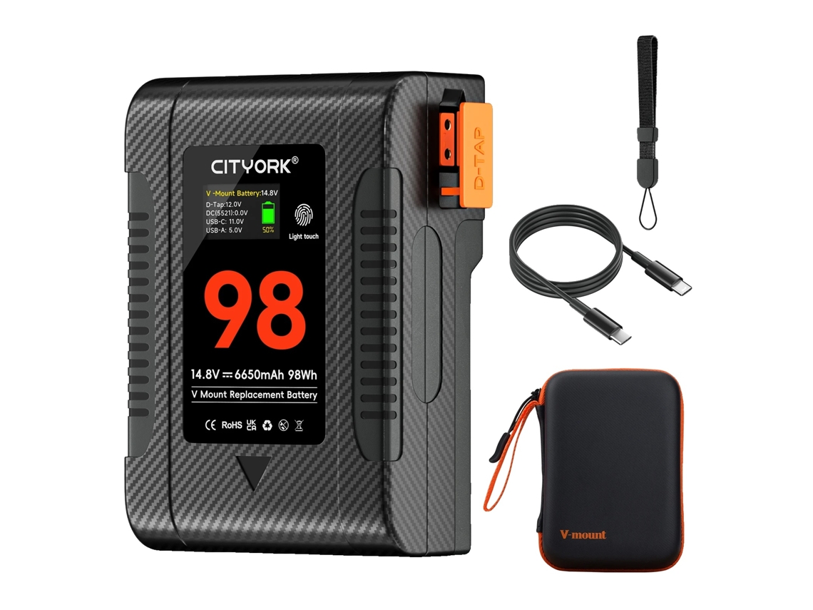 Bateria V Mount, Controle Por Painel Touch, Capacidade De 6650mah,bp 98 Oem