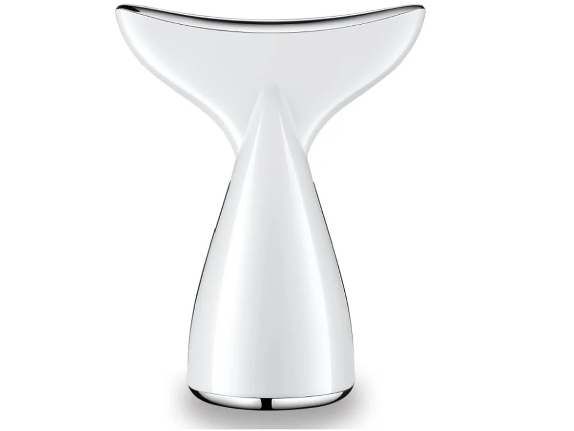 Instrumento De Beleza Bestvite Ds 8822 Vibração Aquecimento Elétrico Massagem Facial E Pescoço Micro Corrente 3 Modos Branco