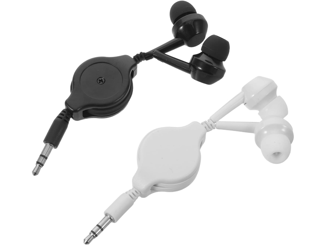 Healeved 2 Écouteurs Intra-auriculares Retráteis, Filaires, Para Les Voyages, Prize Jack 3,5 Mm