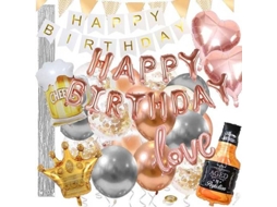 Balões de Aniversário Feliz Aniversário 48 Unidades