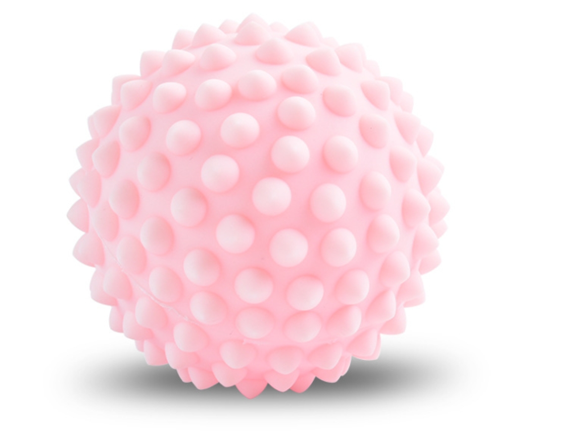 Bola de Massagem Miofascial 9cm Rosa Ioga Fitness Pé Pescoço