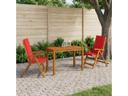 Vidaxl Garden Dining Set Natural Madeira Sólida De Acácia