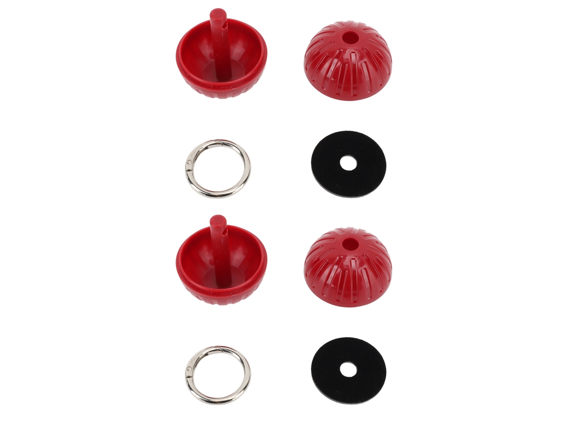 2pcs Anel Porta Chaves Vermelho Caixa De Armazenamento De Jóias Bola Forma Pequeno Portátil Multifuncional Estojo De Jóias Para Mulheres Academia