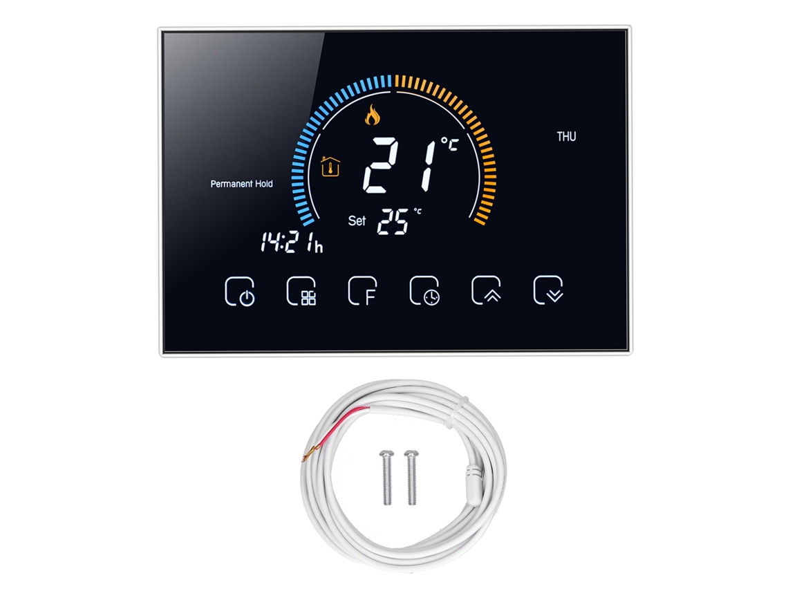 Interruptor Termostato Inteligente Laxiscreed Com Tela Lcd E Controlo De Temperatura