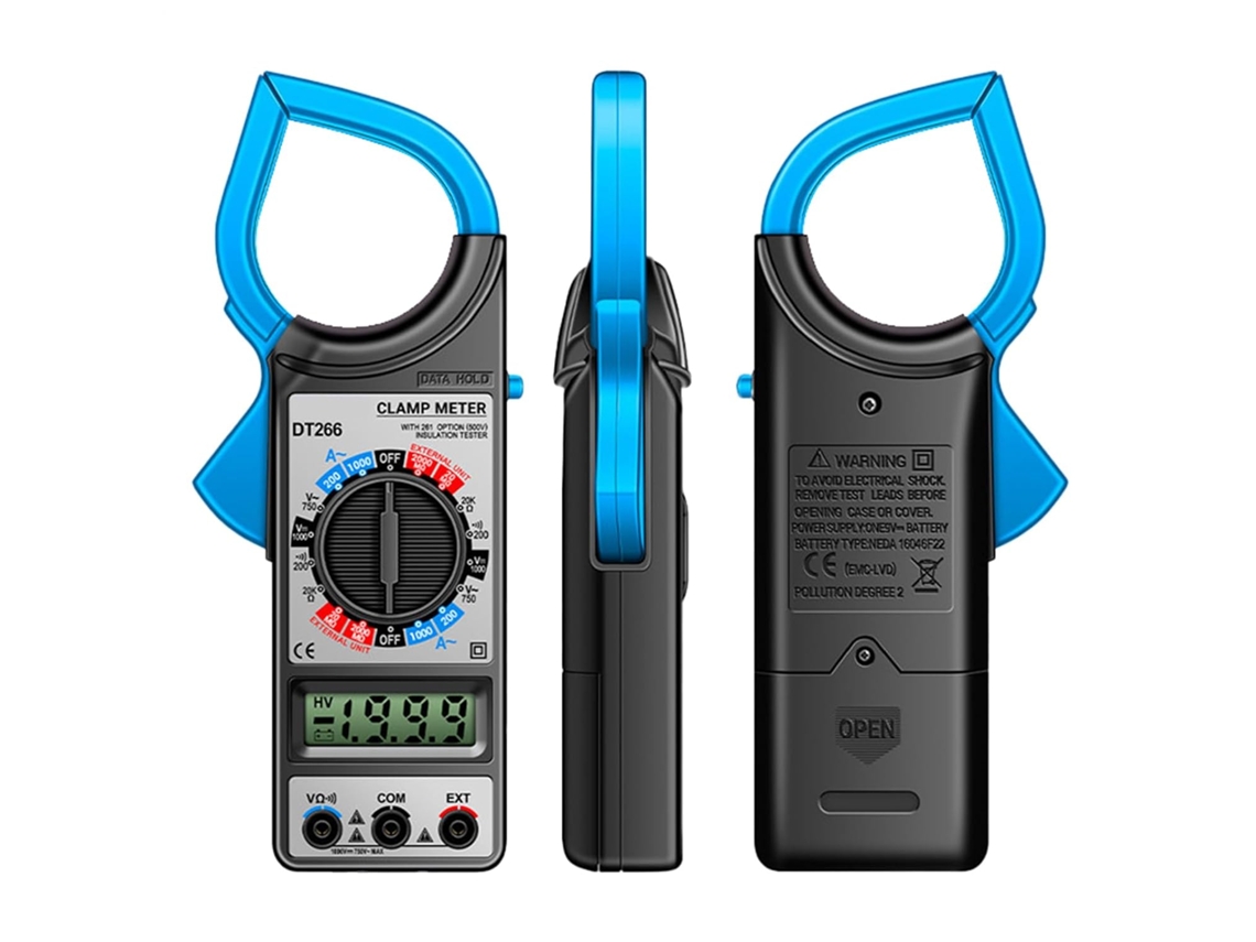 Amperímetro Com Garra De Fixação, Detector De Tela Lcd, Medidor
