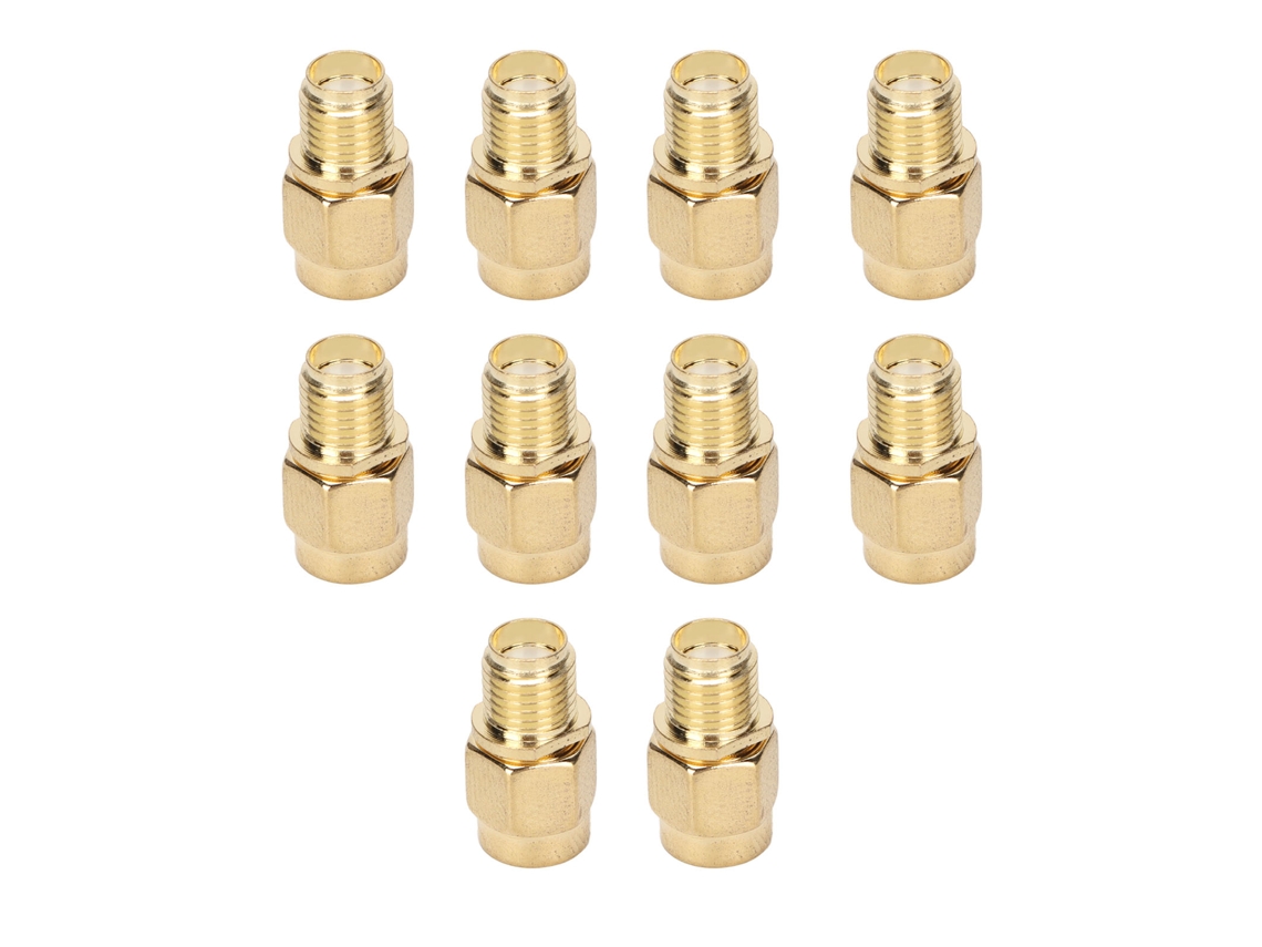 10 Peças Adaptador De Cabo Coaxial Rf Sma Fêmea Para Rpsma Fêmea