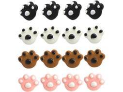 Healifty Tachinhas em resina e metal, caixa com 25 unidades pequenas em formato de garra de urso, práticas e úteis para