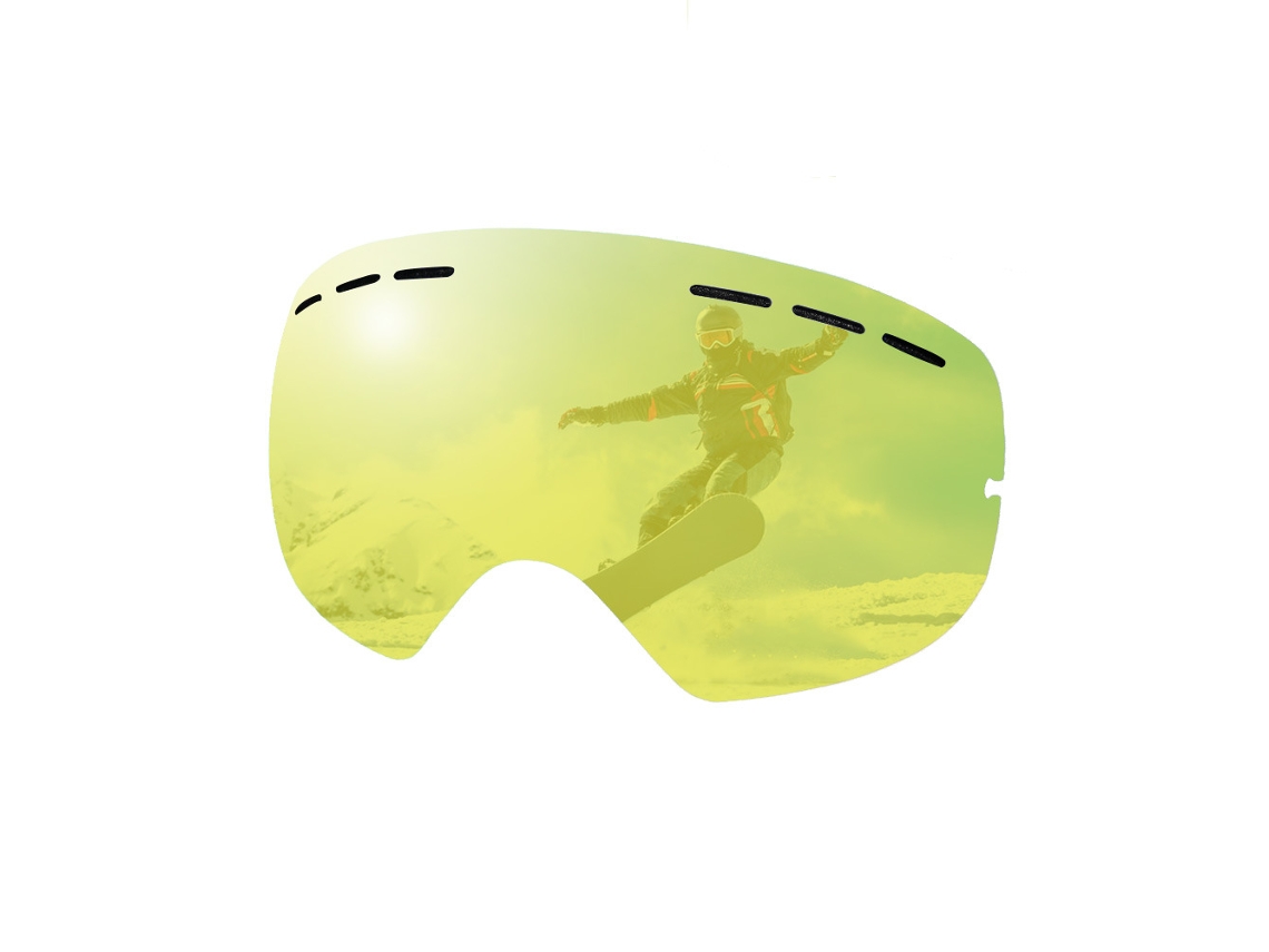 Óculos de Esqui Anti imma de Camada Dupla, Óculos Esportivos para Ciclismo Ao Ar Livre, Lentes Revestidas, Amarelo Se BRILVIBERA
