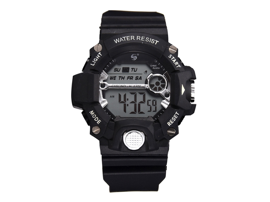 Reloj Electrónico Deportivo Hombres Estudiante Impermeable 30m De Caucho Blanco