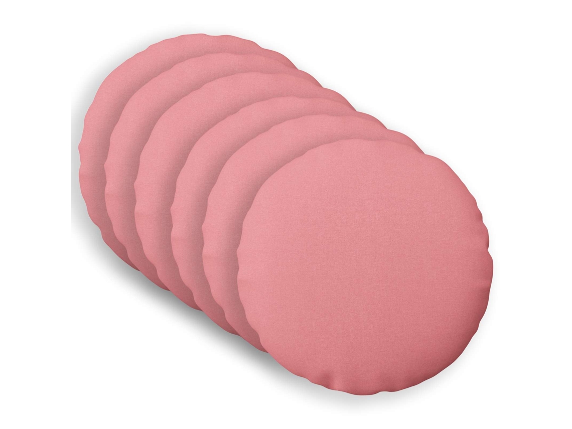 Vidaxl Almofada Com Travesseiro Heerlen 6 Unid. Rosa Tecido