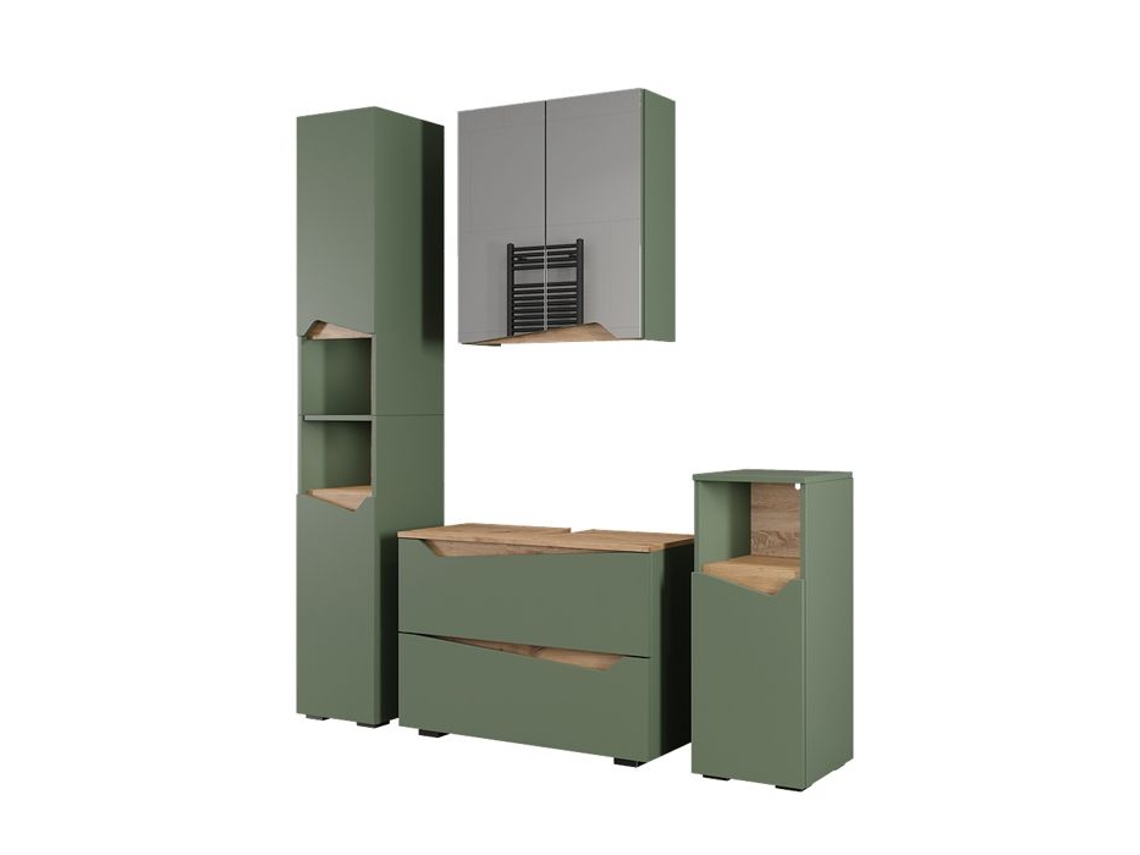 Móveis De Banheiro Marelle, 4 Partes, Verde/artisan, Vicco