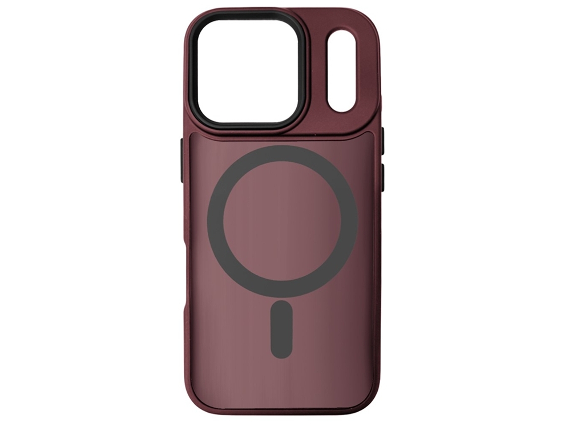 Capa Para Celular Para Iphone 17 Pro Max Magsafe Skin Touch - Bordô
