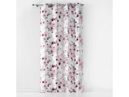Cortina de Veludo Floral Branco 140 X 240 Cm DOUCEUR D'INTERIEUR