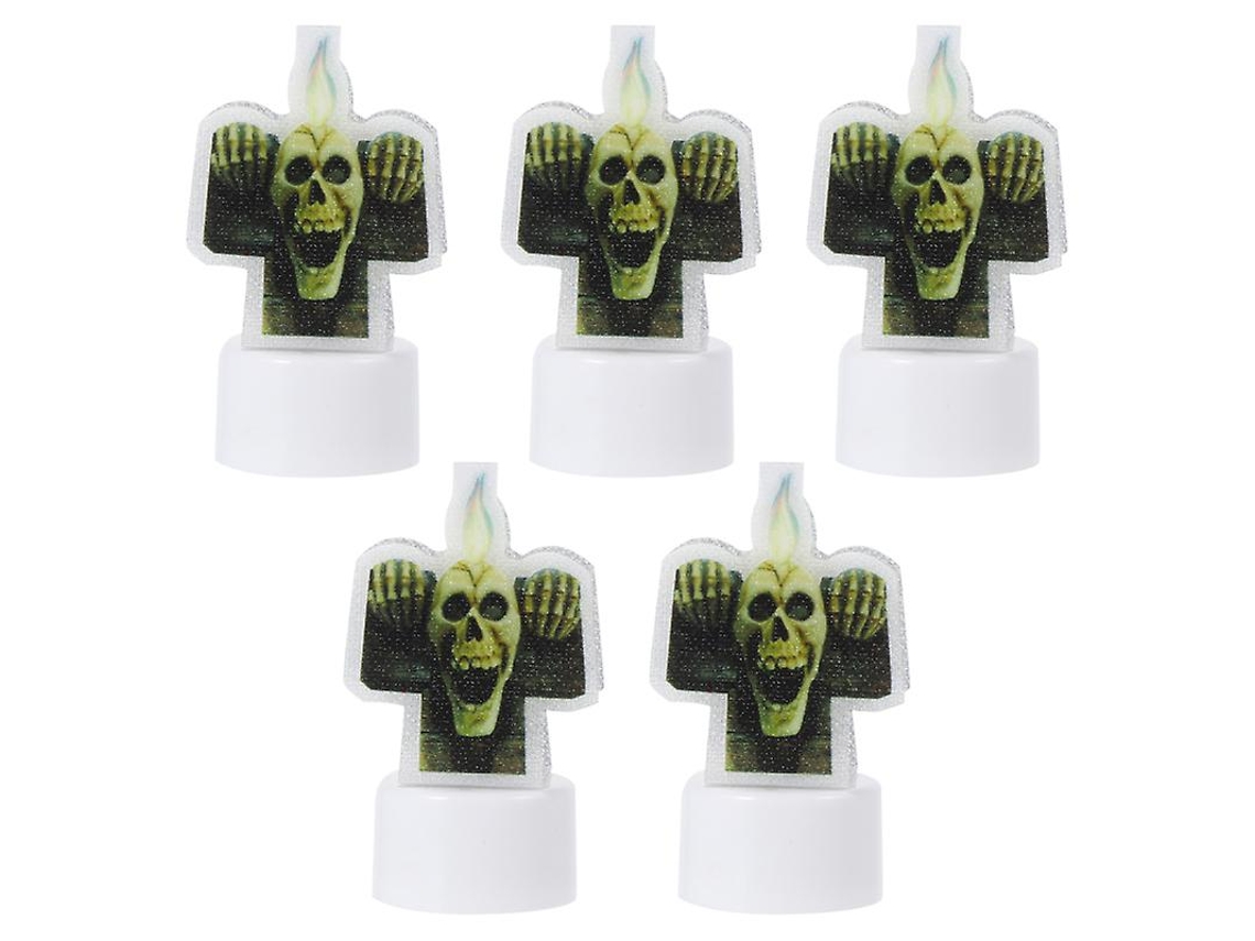 5 Peças de Lâmpada de Vela de Halloween para Decoração de Halloween ALLINLESS