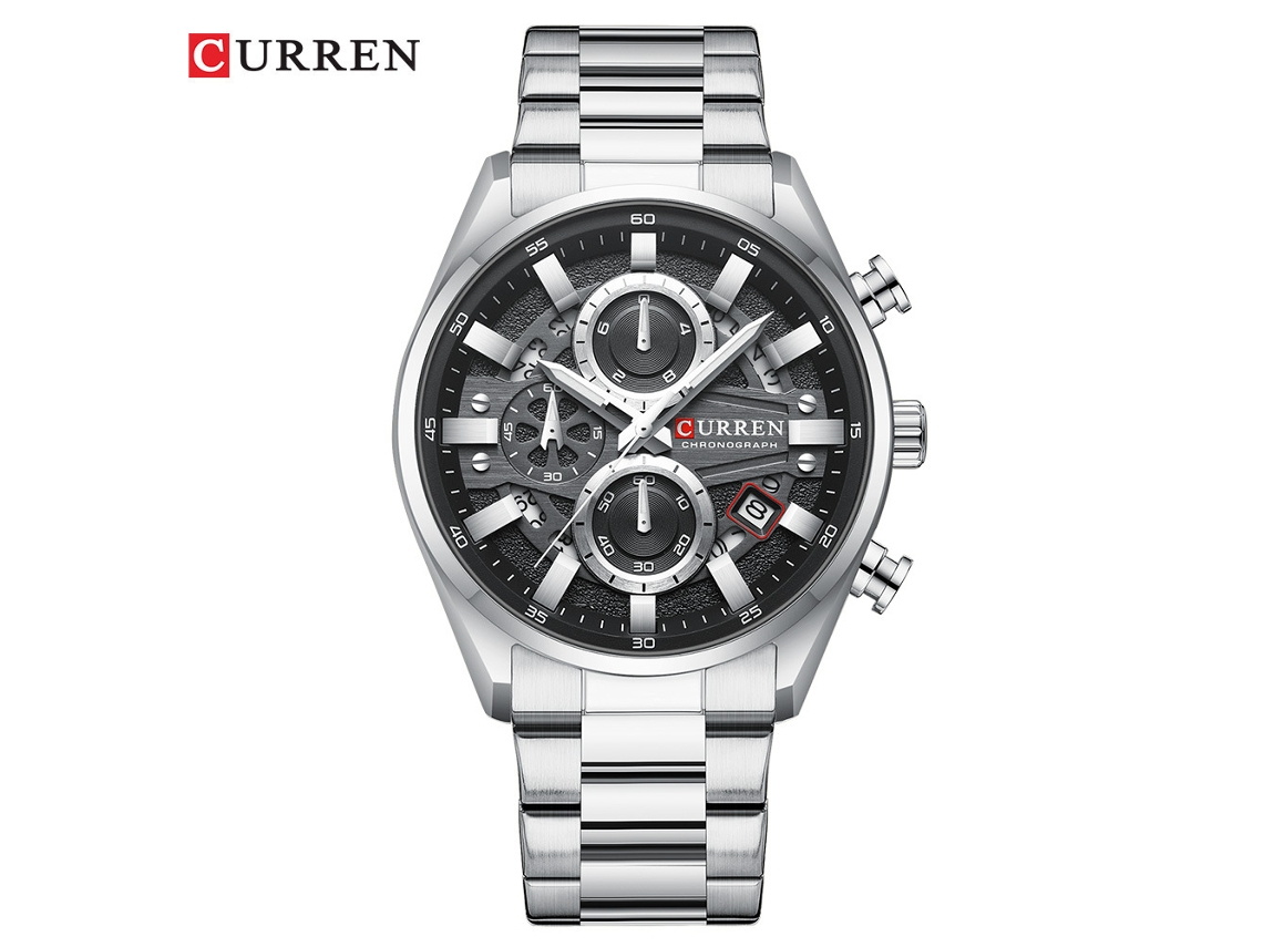 Relógio de Pulso Masculino Multifuncional para Negócios, com Pulseira de Aço Inoxidável, À Prova D'água, Calendário e Design Elegante. MDUG