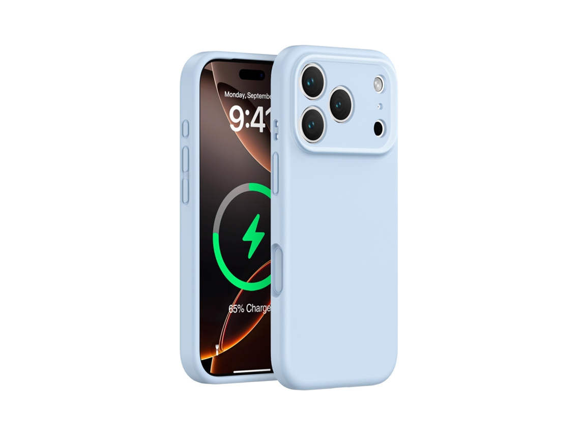 (azul Celeste, Iphone 15 Plus) Capa Magnética De Silicone Líquido Para Iphone, Cobertura Total Com Aberturas Precisas E Botões Integrados.
