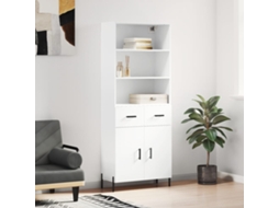 Vidaxl Armário Alto 69,5x34x180 Cm Derivados De Madeira Branco