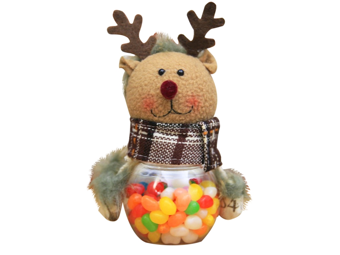 Laxiscreed Caixa De Armazenamento De Natal Com Rena, Boneco De Neve E Doces Para Decoração Festiva