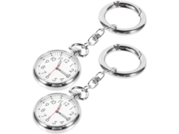 Conjunto de 2 Relógios GOKOCO para enfermeira, inoxidável, visor de vidro, pequeno, portátil, ponteiros