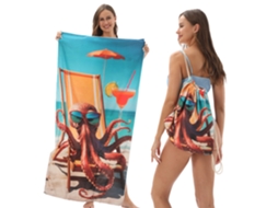 Toalha de Praia de Secagem Rápida 70 X 140 Cm: Mochila Absorvente Portátil 2 em 1 21 AQUAFORGE