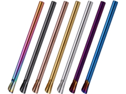 Conjunto De 7 Peças Reutilizáveis Com Design Criativo Em Aço Inoxidável, Em Cores Sortidas.